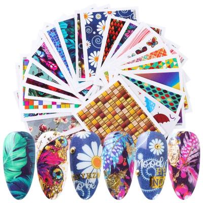 China 24pcs Colorful Germetry Oosi Butterfly Nail Water Decal Stickers Festival Holiday Finger Decoration Set Popular Water Slide Decal Paper Transfer Stickers for sale