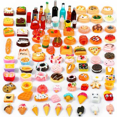 China Europe Miniature Food Drinks Mixed Toys Pretend For Dollhouse Kitchen Play Resin Mini Food For Doll Room for sale