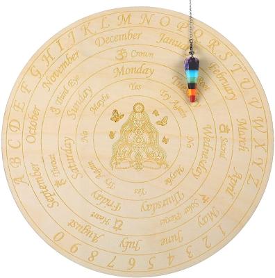 China Witchcraft Dowsing Crystal Boards Altar Metaphysical Message Board Divination Pendulum Wooden Board Europe for sale