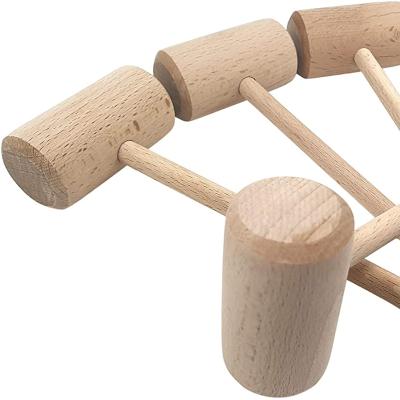 China Europe Wooden Hammers for Free Chocolate Mini Breakable Heart Hammer Mallet Smooth Finish Lacquer for sale