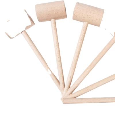 China Europe Wooden Hammers for Free Chocolate Mini Breakable Heart Hammer Mallet Smooth Finish Lacquer for sale