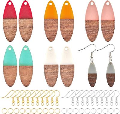 China Europe Wood Earring Pendants Wooden Teardrop Jewelry Findings For Earring Making for sale