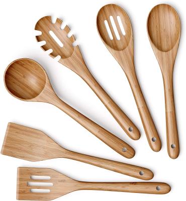 China Hot Selling Europe New Style Factory Direct Sales Cutlery Kitchen Teak Wooden Spoon Utensil for sale