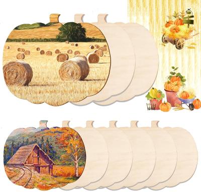 China Europe Pumpkin Wooden Thanksgiving Cutouts Blank Signs Crafts For Crafts Decor DIY Decoration Fall Harvest Party for sale