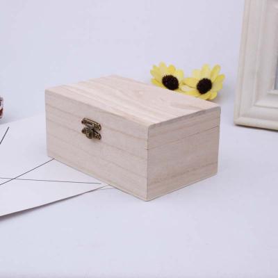 China Europe Home Supply Storage Decoration S/M/L Storage Box Plain Wooden Wood With Lid Multifunctional Square Hinged Craft Gift Boxes for sale