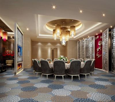 China Stain Resistant 80% Wool And 20% Nylon Axminster Carpet For Hotel Lobby for sale