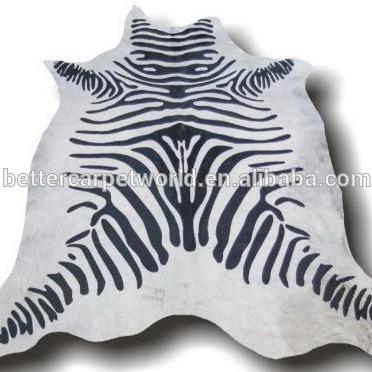 China Modern Cowhide Rugs / Zebra Leather Cowhide Rugs for sale