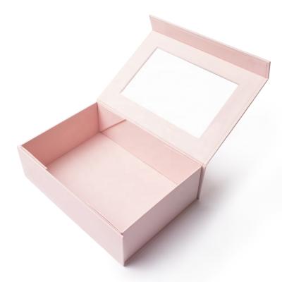 China Recyclable PVC Fancy Clear Gift Boxes Lid Window Paper Production OEM Packaging Paper Box for sale