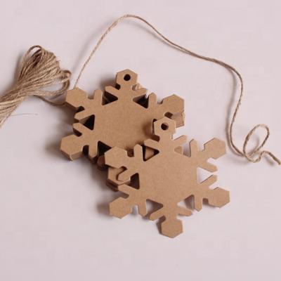 China Sustainable Christmas Tree Shape Kraft Paper Hang Tags Printable Christmas Price Tag Decoration Gift Paper Hang Tag for sale