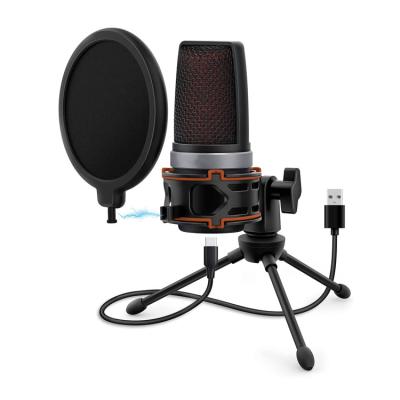 China Plug and Play Microphone Portable Microphone Usb Condenser Broadcast Microphone for Game for sale