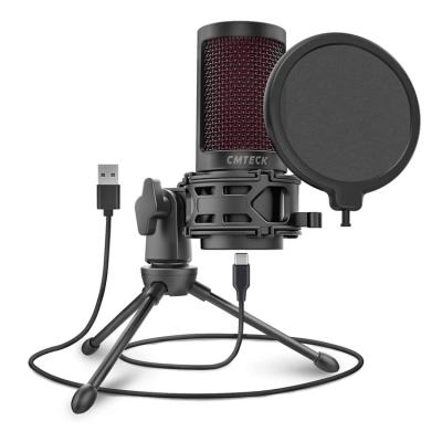 China Usb Plug and Play Logo USB Microphone Condenser Studio Microphone OEM Factory Custom Microphone for sale