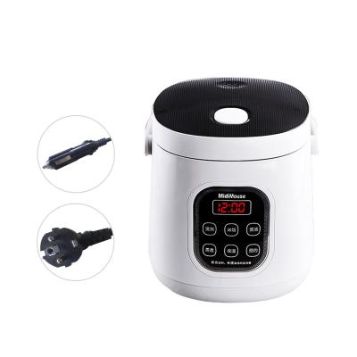 China 12V/110V Electric Car Dual Voltage Home and Car Use Small Pot Portable Travel Boiling Electric Cooker for sale