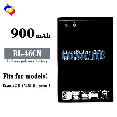 China LG Cosmos 2 3 A340 430G A380 WINE 3 UN530 F4 VN220 VN251 BL-46CN Battery Black for sale