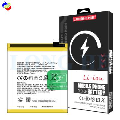 China 500PCS ODM/OEM BLP659 3430MAH Li-ion Polyer Rechargeable Battery for Oppo R15 Pro for sale