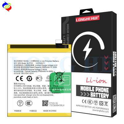 Chine 3765mAh Capacité jaune BLP723 Remplacement de la batterie pour OPPO Realme X par batterie de téléphone à vendre