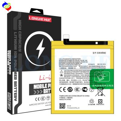 중국 3500mAh KR40 모바일 배터리 모토로라 모토로나 원 액션 XT2013-1 / 원 비전 XT1970-1 판매용