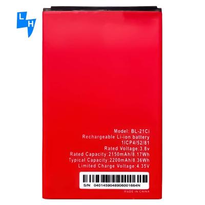 China Zwarte 2200mAh capaciteit BL-21Ci OEM Li-ion mobiele telefoonbatterij voor itel A33 batterijen Te koop