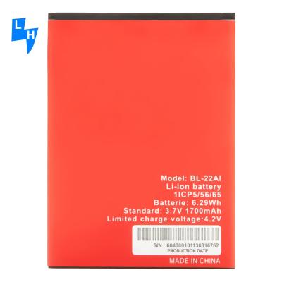 中国 双 IC 保護 BL-22AI 1700mAh itel バッテリー用の OEM リチウムイオン携帯電話 バッテリー 販売のため