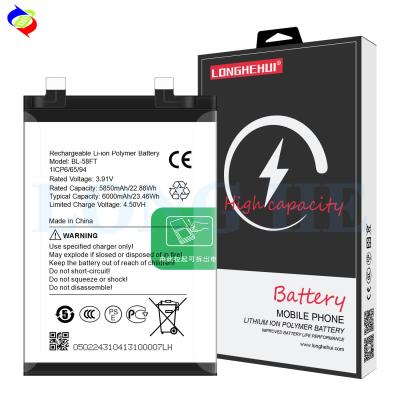 China BL-58FT 3.91V 6000mAh Mobile Phone Battery For Tecno Original Lithium-ion Batteries for sale