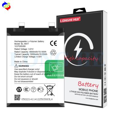 China BL-49VT 3.91V 5000mAh Bateria de telefone móvel para Tecno Telefone recarregável MOQ acessível à venda