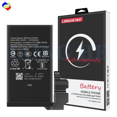 China Zwarte mobiele telefoonbatterij Voor Pixel 8 Pro 3.89V 5050 mah GUKD8 Lithium ion vervanging Te koop