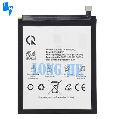 China 3000mAh 3.85V Rechargeable Li-ion Polymer Battery V3002 for Vsmart Joy 1 Mobile Phone for sale