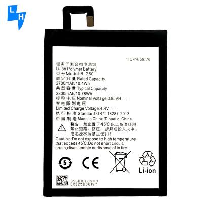 China Double IC Protection Mobile Batteries for Lenovo Vibe S1 Lite/S1LA40 BL260 2800mAh for sale