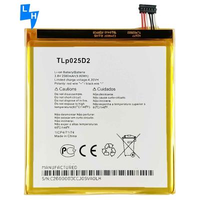 中国 8050E 8050D 9001X 5098O 携帯電話バッテリー TLP025D2 2580mAh 3.8V アルカテル ピクシ 4 6.0 販売のため