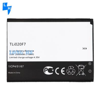 中国 TLI020E7 バッテリー アルカテル ピキス 4 ポップ C7 ポップ 2 5045D 5042D 7040 7040D 7041 3.8V 2000mAh 販売のため