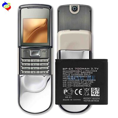 China Batería de litio de polímero BP-6X negra para el teléfono móvil Nokia 8800 8860 Sirocco N73i NK8800 en venta