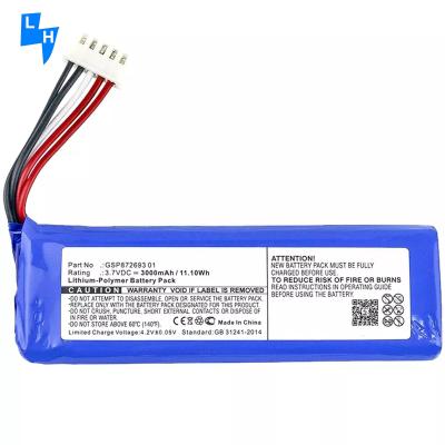 China MP3/MP4-speler oplaadbaar GSP872693 P763098 03 luidsprekerbatterij voor JBL Flip 3 Grijs Te koop