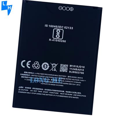 中国 100%互換容量 3100mAh BA818 メイズュー C9 Pro M819H C9 M818H 携帯電話バッテリー 販売のため