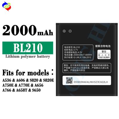 China good quality mobile phone battery for Lenovo BL210 S820 S650 A656 A766 A770E A750E A658T for sale