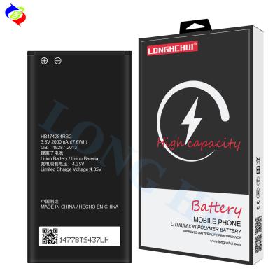 China 2000mAh de capacidad Batería de polímero de litio HB474284RBC 4.35V para Huawei C8816 G521 G620 en venta