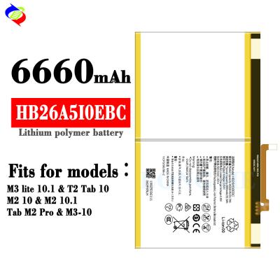 Chine Une batterie de 6660 mAh HB26A5I0EBC MediaPad M3 Lite 10 tab pour la batterie du MediaPad T2 10.0 Pro de Huawei à vendre