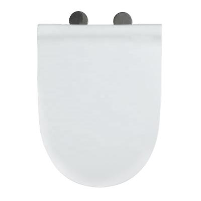 China Slow-End FUV-02-C Toilet Seats Soft Close Quickly To Install Urea Adjustable Oval Toilet Lid Cover for sale