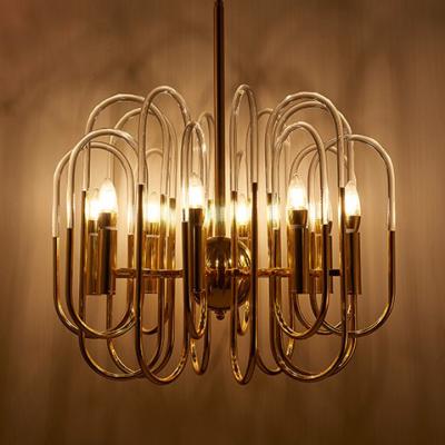 China Minimalist Acrylic Pipe Chandeliers Lighting For Living Room ETL84286 for sale