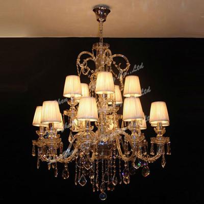 China Contemporary Luxury Georgian Austrian Style Crystal Chandelier Lighting With Shade ETL888015 for sale