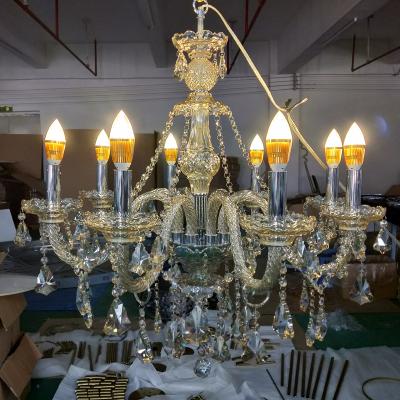 China E14 Contemporary K9 Cognac Crystal Chandeliers For Villa ETL84020 for sale