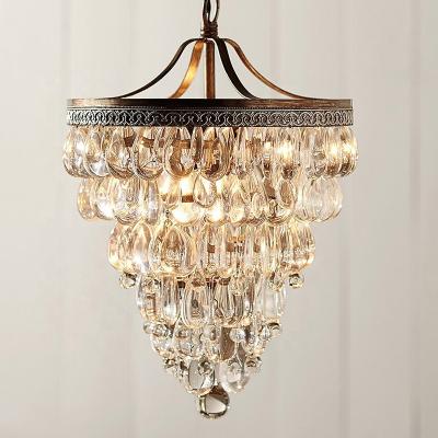 China American Hotel Vintage K9 Crystal Chandelier Pendant Light ETL86102 for sale