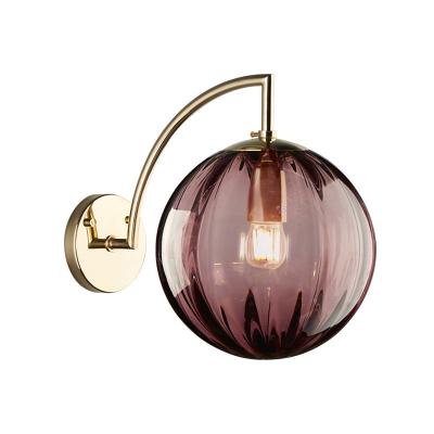 China Beautiful Modern Fancy Modern Residential Indoor Glass Wall Lamp Wall Light For Bed Room ETL20303 for sale