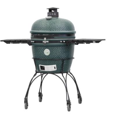 China New Adjustable Size 24inch MCD Type With Hole Outdoor Stone Oven Ceramic Barbecue Grill Kamado BBQ Pizza for sale