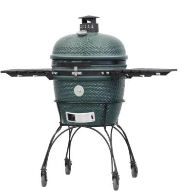 China Factory Direct Sales Size 24inch MCD New Adjustable Type With Hole Outdoor Stone Oven Ceramic Barbecue Grill Kamado Charcoal BBQ Pizza for sale