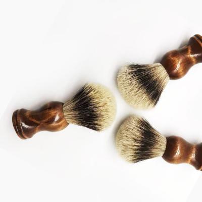 China Wholesale Custom Logo Wooden Handle Men Cleaning Brush Nylon Shaving Brush Beauty Care Makeup Tools for sale