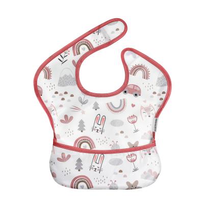 China Baby Bib Waterproof Eating Children's Cartoon Extra Food Wash Free Soft Baby Feeding Bib Customized Size for sale