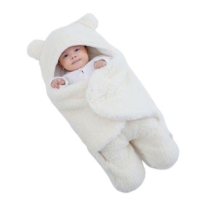 China Factory OEM Newborn Lamb Fleece Wrapped Comforter With Cotton For Babies Autumn And Leg Winter Thickened Split Sleeping Bag For Baby Customized Size for sale