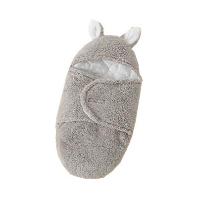 China Newborn Lamb Fleece Wrapped Comforter With Cotton For Babies Autumn And Leg Winter Thickened Split Sleeping Bag For Baby Customized Size for sale