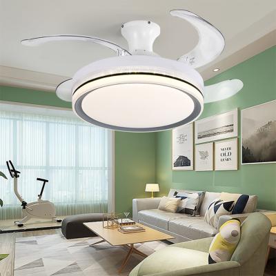 China 2023 Inch Wholesale Cheap Modern Minimalist Living Room Remote Control 42 48 Inch Decoration Quiet Led Ceiling Fan With Light for sale