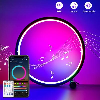 China Modern Minimalist Customizable Remote Control RGB Dimmable Usb Table Rechargeable Aluminum Smart Led Light for sale