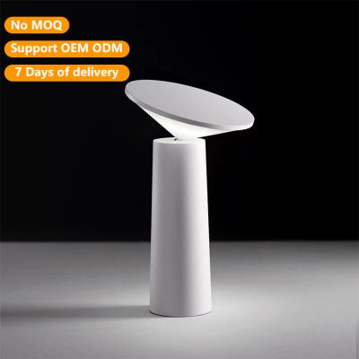 China EUROPEAN Modern Minimalistic China Customized ABS Dimmable Cordless Rechargeable Black White Decorative Led Desk Lamp for sale